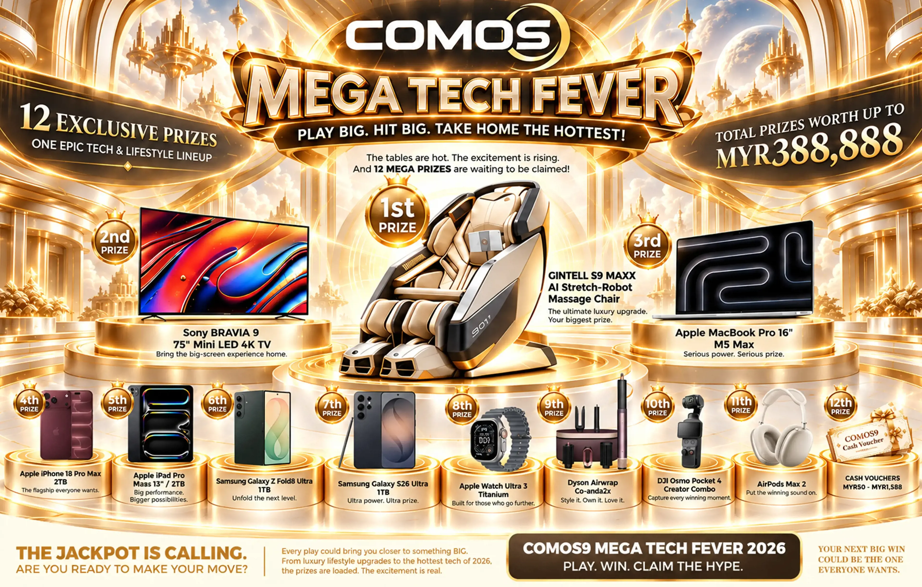 Comos9 Mega Tech Fever Lucky Draw
